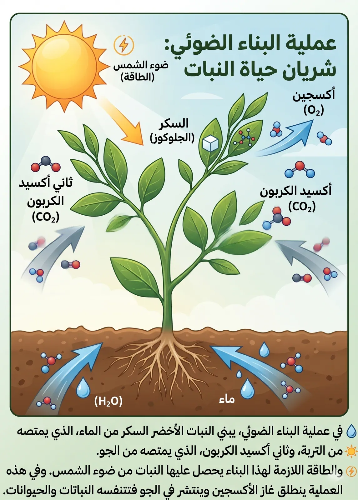 رسم توضيحي علمي دقيق وحديث
